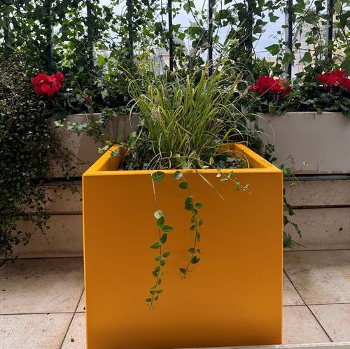 Fiber cement planter - IMAGE'IN - ATELIER SO GREEN - square / custom / contemporary