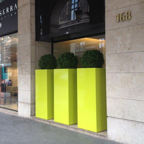 Fiber cement planter - ICH60.60H150 - ATELIER SO GREEN - square / custom / high