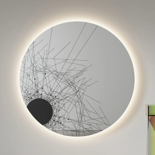 Wall-mounted bathroom mirror - GRAFFI - ARTELINEA - contemporary / round / vertical