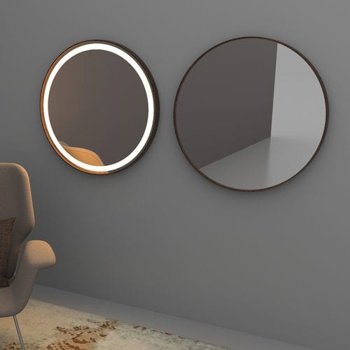 Wall-mounted bathroom mirror - TAMA - ARTELINEA - contemporary / round / metal