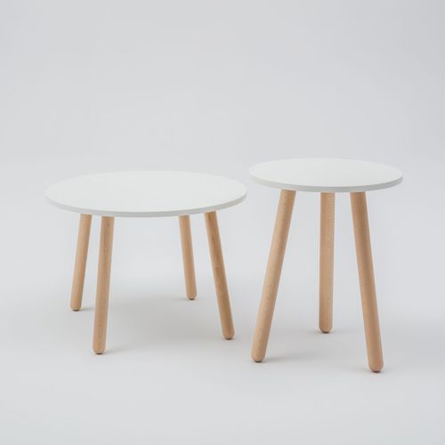 Contemporary coffee table - MDD - wooden / round / home