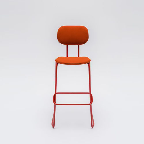 Contemporary bar chair - NEW SCHOOL - MDD - indoor / fabric / molded plywood