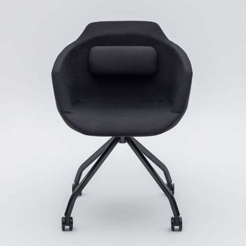 Contemporary visitor chair - ULTRA F - MDD - indoor / fabric / powder-coated steel