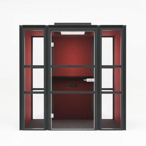 Acoustic office pod - HAKO - MDD - with integrated LED / glass / for open space