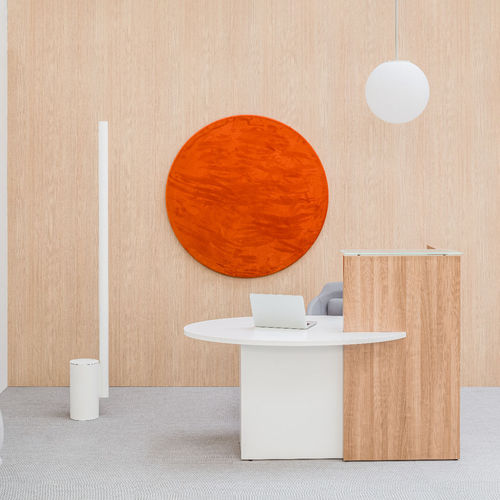 Semicircular reception desk - OVO - MDD - laminate