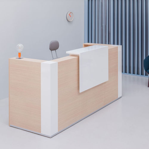 Modular reception desk - TERA: TR3P+TR11 - MDD - corner / laminate / melamine