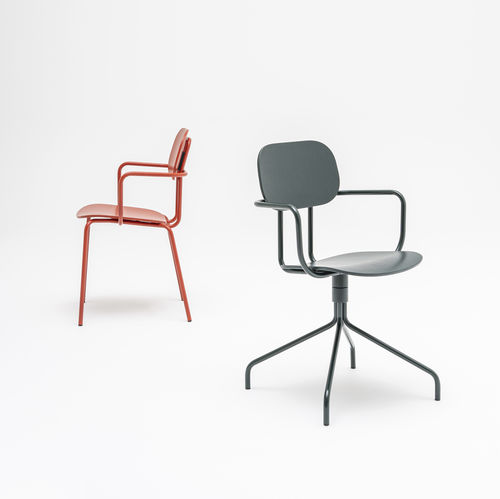 Contemporary office chair - NEW SCHOOL - MDD - indoor / fabric / molded plywood