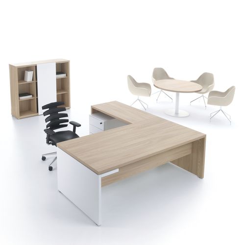 Executive desk - MITO - MDD - contemporary / wood veneer / corner