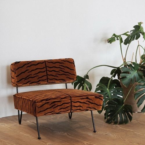 Upholstery fabric - A TIGER IN THE ORANGERIE  - DEDAR MILANO - animal skin / cotton / velvet