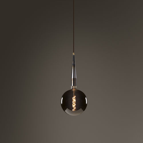 Pendant lamp - UNIDEA FUMÈ 5 1601 - Egoluce - blown glass / contemporary / corded