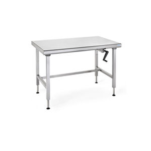 Stainless steel prep table - ERGONOMIX  - Tournus - height-adjustable / commercial