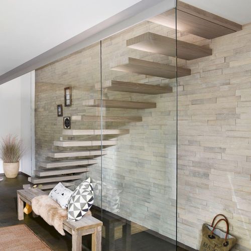 Straight staircase - 686W - Créateur d'escaliers Treppenmeister - wooden step / home / indoor