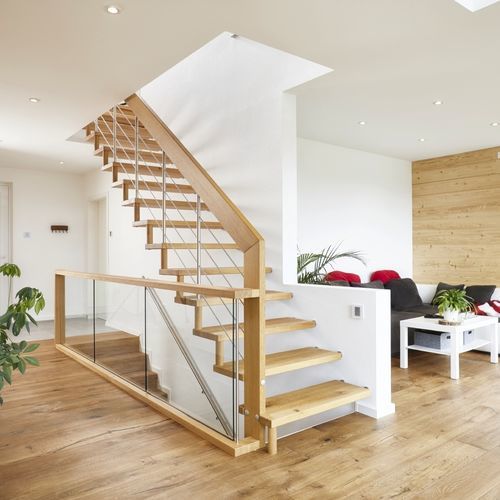 Straight staircase - Créateur d'escaliers Treppenmeister - wooden step / wooden / home