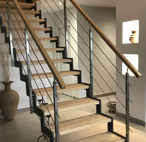 Straight staircase - SENZU - Créateur d'escaliers Treppenmeister - quarter-turn / half-turn / spiral