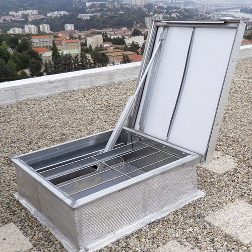Aluminum smoke vent - ECOFEU 110 SCE - Kingspan Light + Air - polycarbonate / smoke and heat extractor