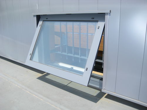 Glass smoke vent - ECOVISION EL - Kingspan Light + Air - aluminum / smoke and heat extractor