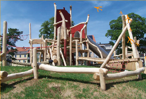 Public play structure - LA MONTAGNE A49 - Pro Urba - Aqua Pro Urba - wooden