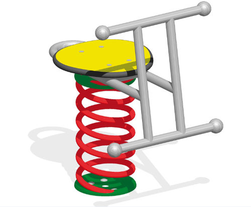 Stainless steel spring rocker - KAISER & KÜHNE : 44206 - Pro Urba - Aqua Pro Urba - 1-seat