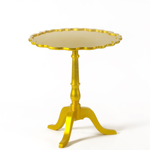 New Baroque design side table - SHIELD - BOCA DO LOBO - mahogany / mahogany base / round