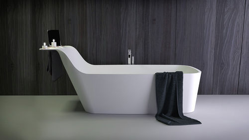 Oval bathtub - PRIDE - KNIEF & CO. GmbH - free-standing / Solid Surface / white