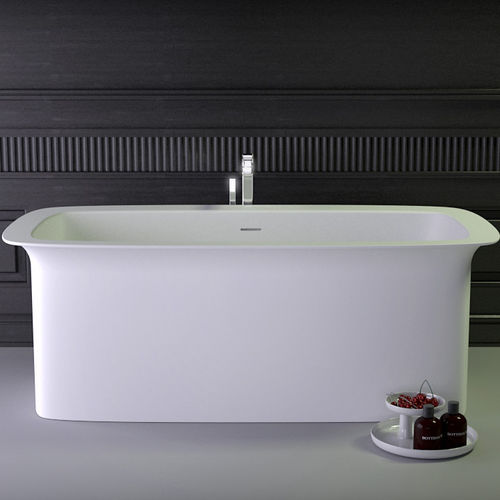 Free-standing bathtub - GLAM 150 - KNIEF & CO. GmbH - Solid Surface / white