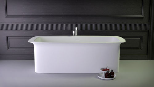 Free-standing bathtub - GLAM 170 - KNIEF & CO. GmbH - Solid Surface / white