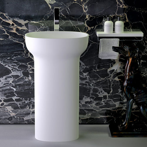 Free-standing washbasin - PRIME - KNIEF & CO. GmbH - Solid Surface / oval / contemporary