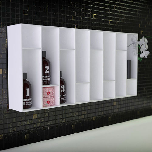Contemporary bathroom cabinet - VERTICAL SHELF - KNIEF & CO. GmbH - wooden / wall-mounted / high