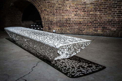Original design public bench - OSSO - NORCOR MOB.URBAIN - steel / powder-coated steel / modular