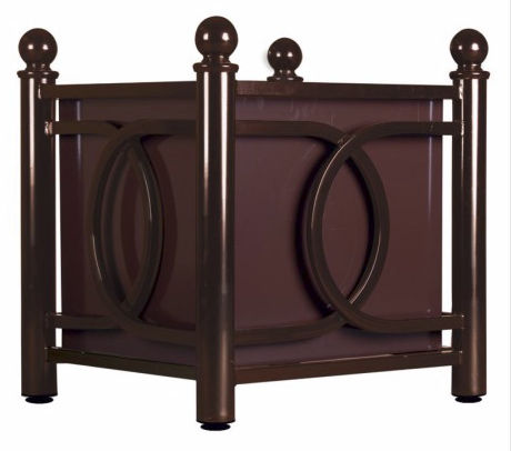 Thermo-lacquered steel planter - FRENCHY - NORCOR MOB.URBAIN - square / custom / traditional