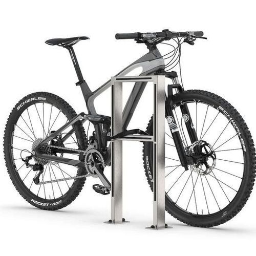 Floor-mounted bike stand - PROTECT-933-GLS - NORCOR MOB.URBAIN - for public space / for shopping centers / brushed stainless steel