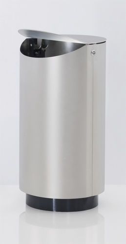 Public trash can - FROGGIE INOX - NORCOR MOB.URBAIN - stainless steel / hooded / contemporary