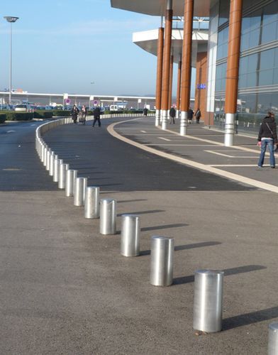 Parking prevention bollard - CYLINDRUS-204 - NORCOR MOB.URBAIN - removable / stainless steel