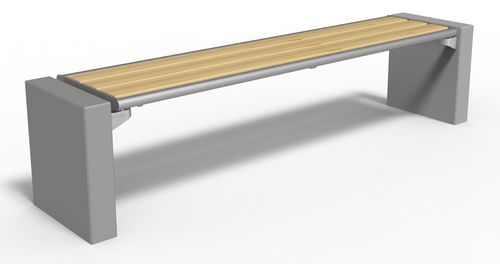 Contemporary public bench - GLORIA-2016 - NORCOR MOB.URBAIN - wooden / steel / concrete