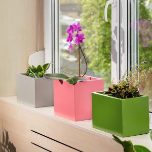 Plastic planter - Dialog® - DIADEM - polypropylene / rectangular / square