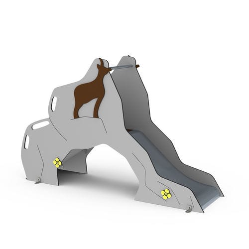 Upright slide - TO-130 CHAMOIS - Transalp - for playground / stainless steel