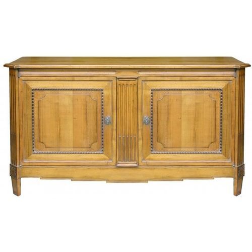 Louis XVI style sideboard - 582 series - MOISSONNIER - cherrywood / with swing doors / 4-legged