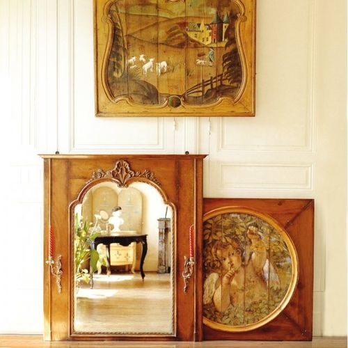Wall-mounted mirror - 572 series - MOISSONNIER - Regency / cherrywood / brown