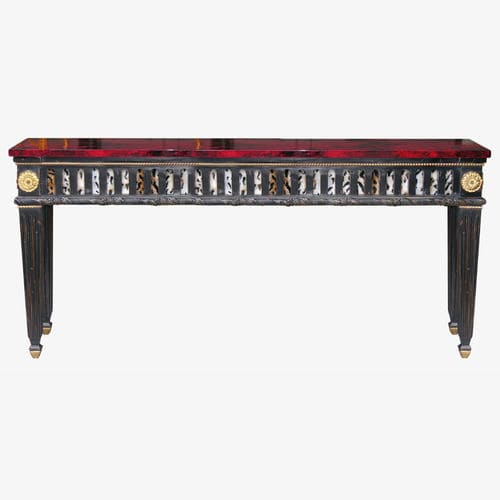 Napoleon III style sideboard table - EUGÉNIE - MOISSONNIER - beech / marble / beech base