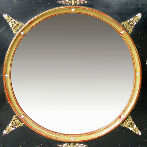 Wall-mounted mirror - 657 series - MOISSONNIER - classic / round / beech