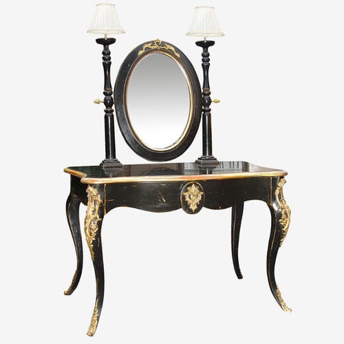 Napoleon III style dressing table - 720 B - MOISSONNIER - lacquered wood /  beech / backlit