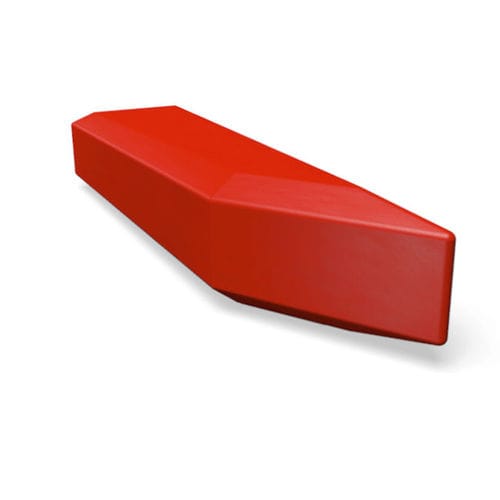 Contemporary public bench - COFFIN LOUNGE  - miramondo - polyethylene / without backrest / without armrests