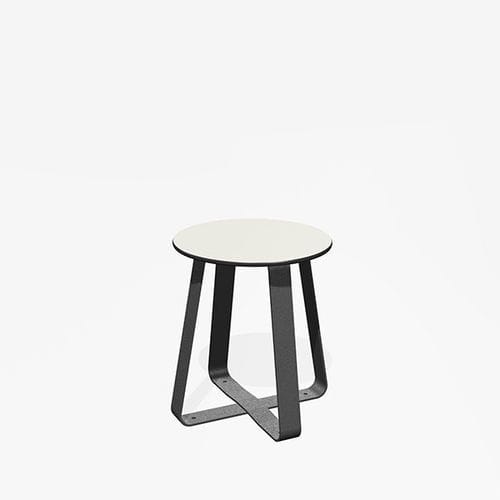 Minimalist design stool - HOT DOT - miramondo - HPL / galvanised steel / powder-coated steel