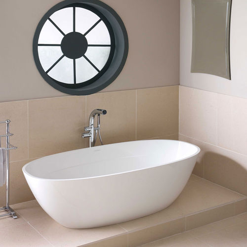 Oval bathtub - TERRASSA - Victoria + Albert - freestanding / for homes / resin