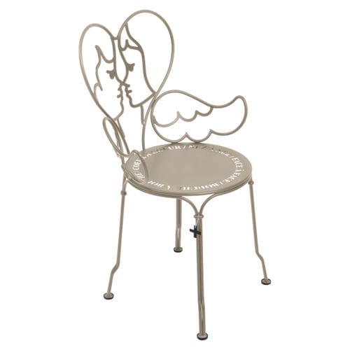 Contemporary garden chair - ANGE - FERMOB - outdoor / wire / sheet steel