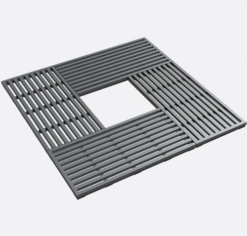 Square tree grate - WIRL - LARUS DESIGN - cast iron / steel