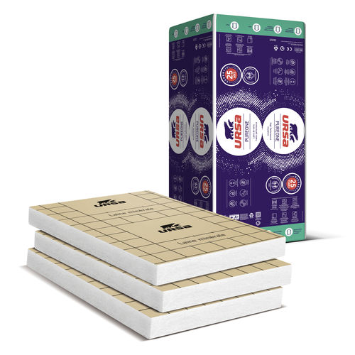 Thermal-acoustic insulation - PUREONE : PURE 32 PP - URSA France - glass wool / panel / wall