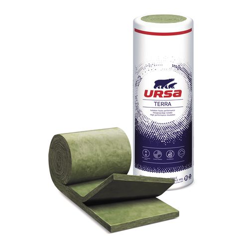 Thermal-acoustic insulation - TERRA : URSACOUSTIC TWIN R / TWIN 38 R - URSA France - glass wool / roll / for partition wall