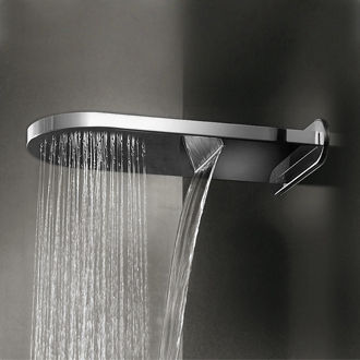 Wall-mounted shower head - CO508 - GABOLI FLLI - waterfall / rain