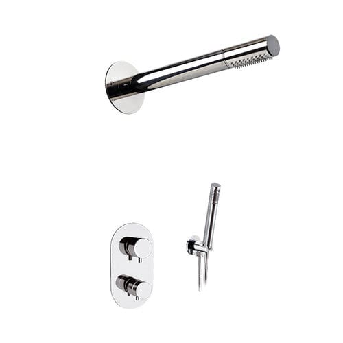 Wall-mounted shower set - AUBR01TI - Ama Luxury Shower - contemporary / with hand shower